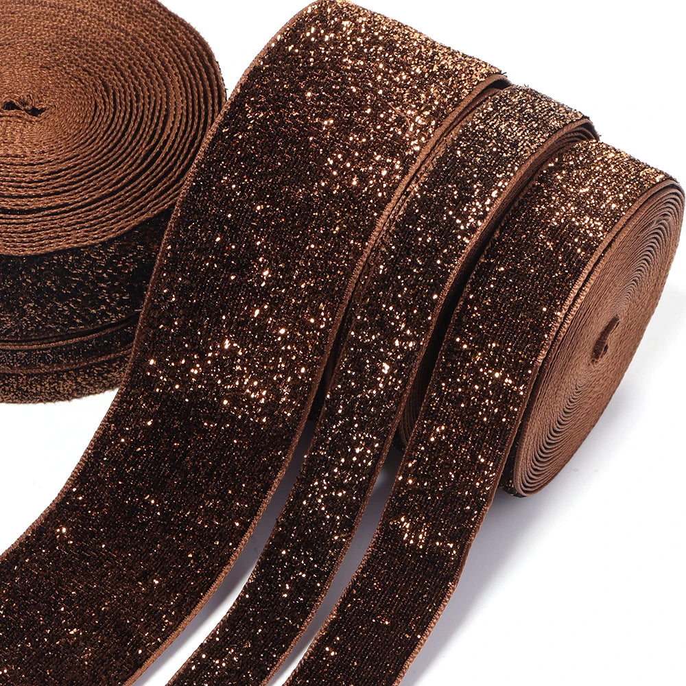 Deep Brown Glitter Velvet Ribbon 5–10 Yds | DIY Craft & Decor Craft Ribbon PLUSH