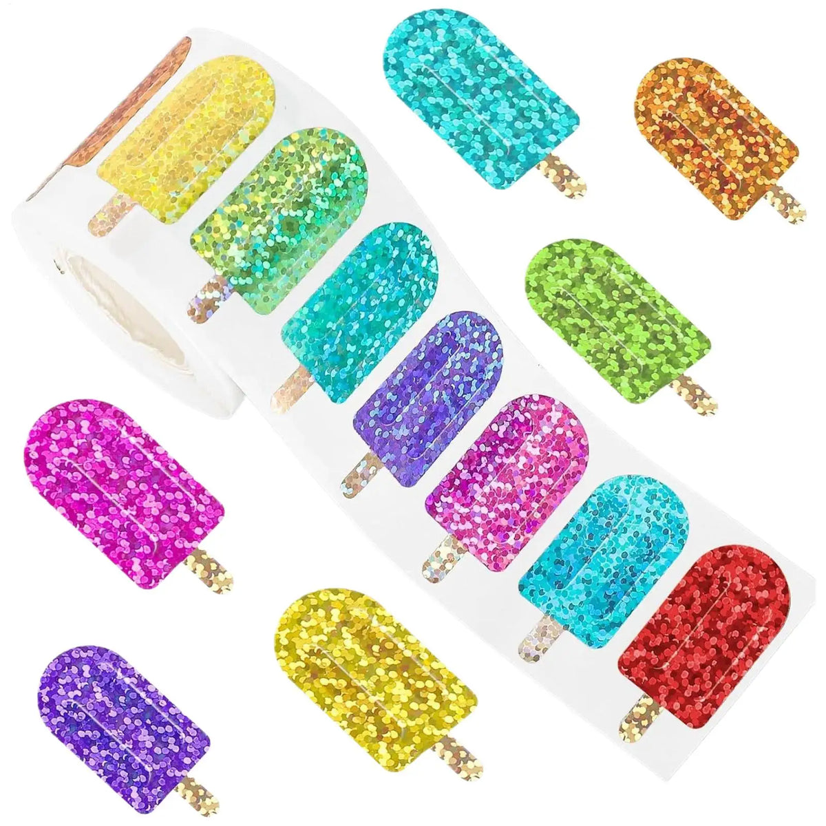 500pcs Popsicle Summer Stickers – Party & Drinkware Decals Decorative Stickers PLUSH
