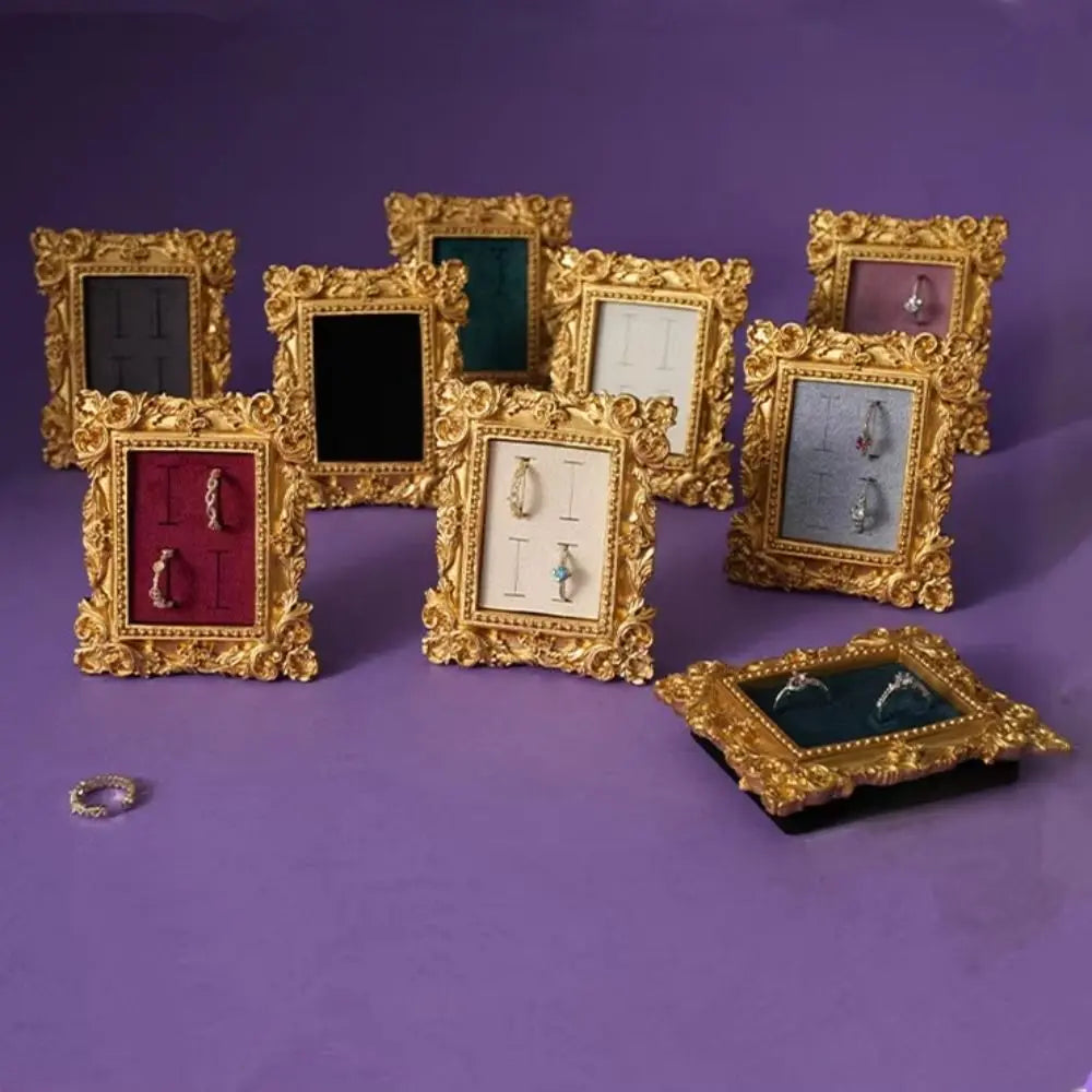 Vintage Resin Ring Display Stand | European Organizer Rack Ring Display Stand PLUSH