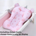 Foldable Baby Bath Seat Support Pad – Newborn Shower Cushion Baby Bath Support PLUSH Pink rabbit