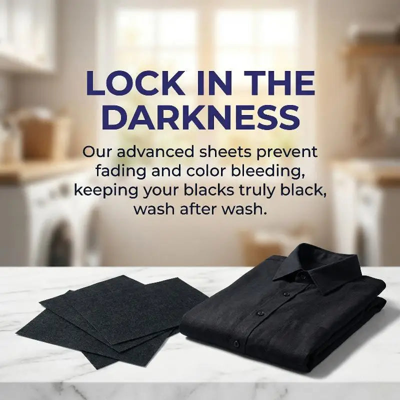 Dark Fabric Laundry Sheets – Black Clothes Color Booster Laundry Color Sheets PLUSH