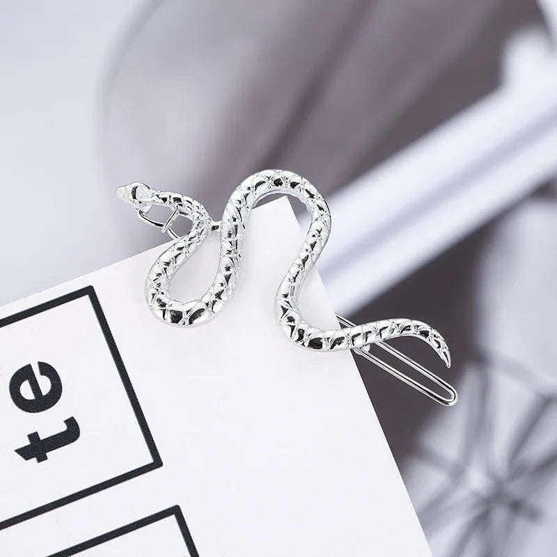 Metal Snake Hair Clips – Gothic Punk Barrettes for Women Hair Clip Barrette PLUSH