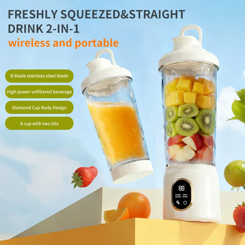 Portable Rechargeable Electric Juicer Cup | Digital Display Electric Juicer Cup PLUSH