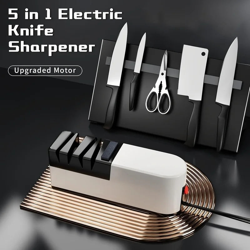 5-in-1 Diamond Electric Knife Sharpening System | Pro Sharpener Electric Knife Sharpener PLUSH