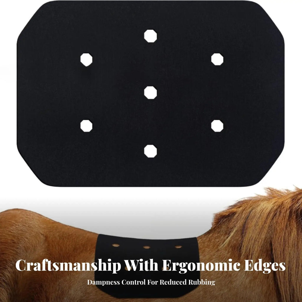 Felt Western Horse Saddle Pad – Black, Breathable Low Profile Horse Saddle Pad PLUSH