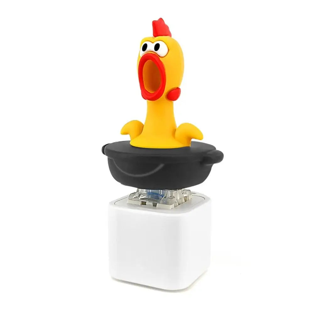 Yellow Chick LED Luminous Keyboard Keychain – Colorful Light LED Novelty Keychain PLUSH Style E