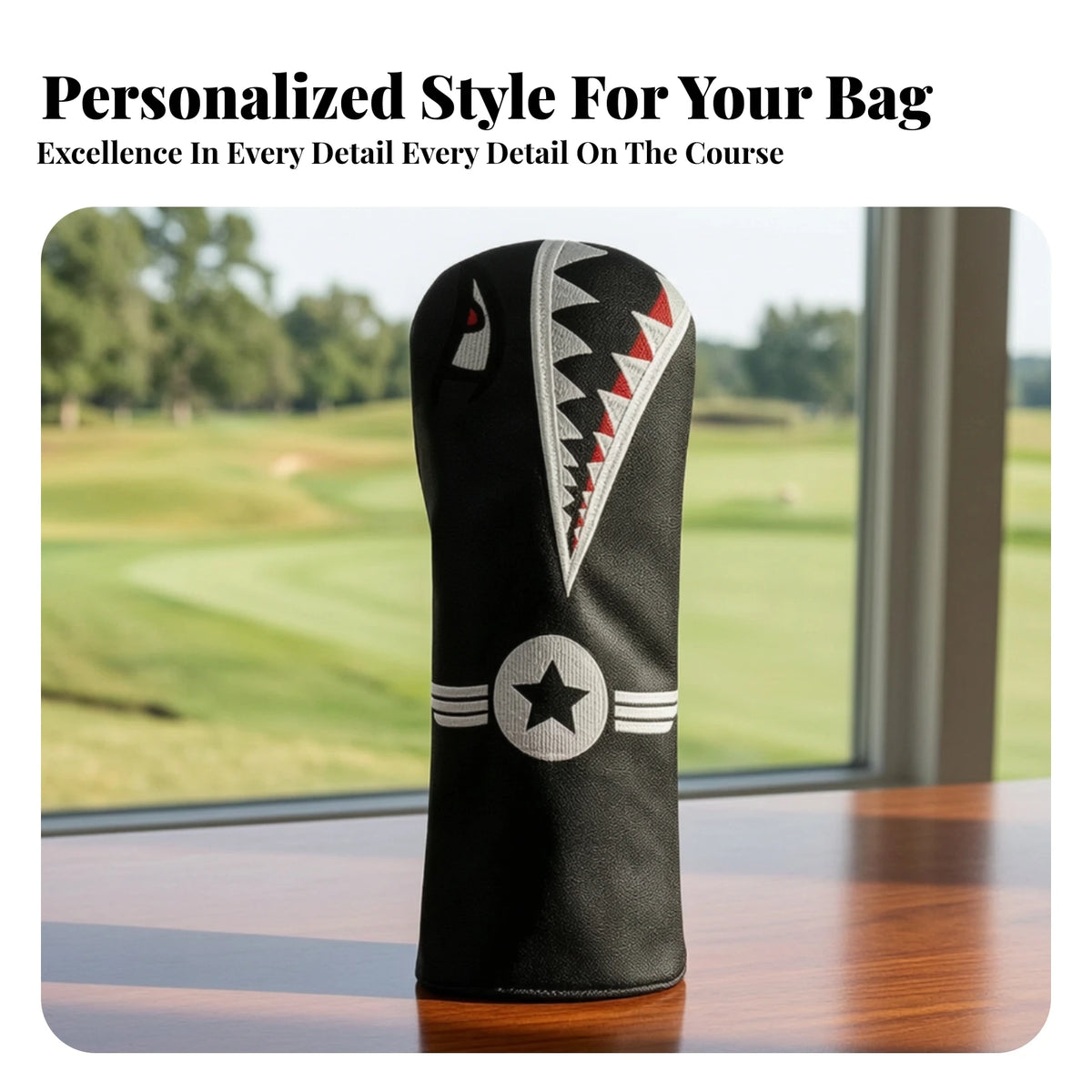 Golf Club Head Cover – Shark Design Sleeve-Style Headcover Golf Club Headcover PLUSH