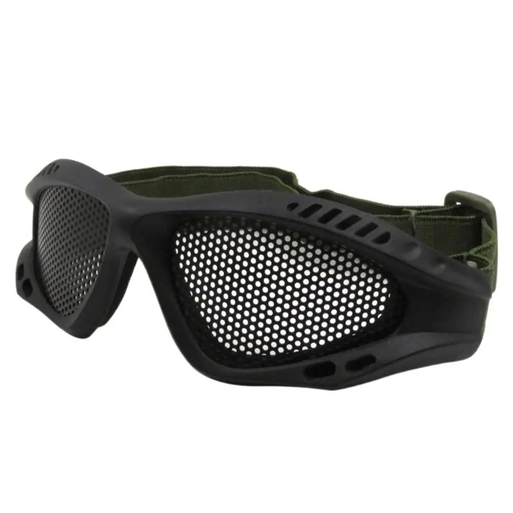 Metal Mesh Safety Glasses – UV & Sand Protection Eyewear Protective Safety Glasses PLUSH Green