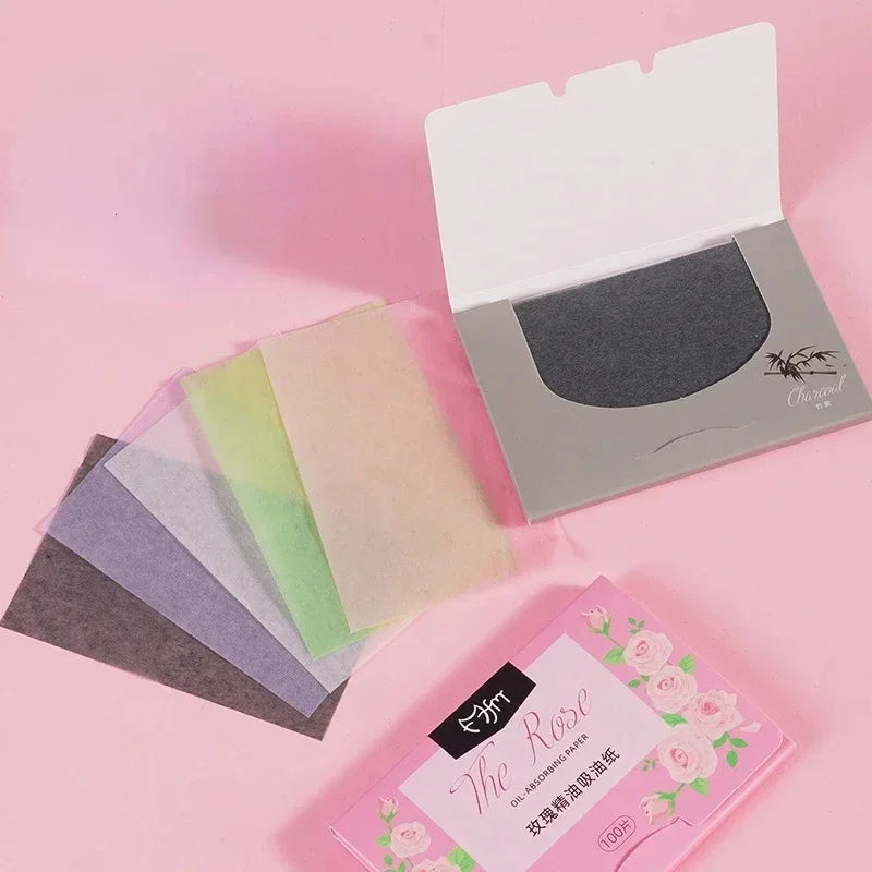 100pcs Matcha Oil Blotting Sheets – Face Oil Control Paper Oil Blotting Sheets PLUSH