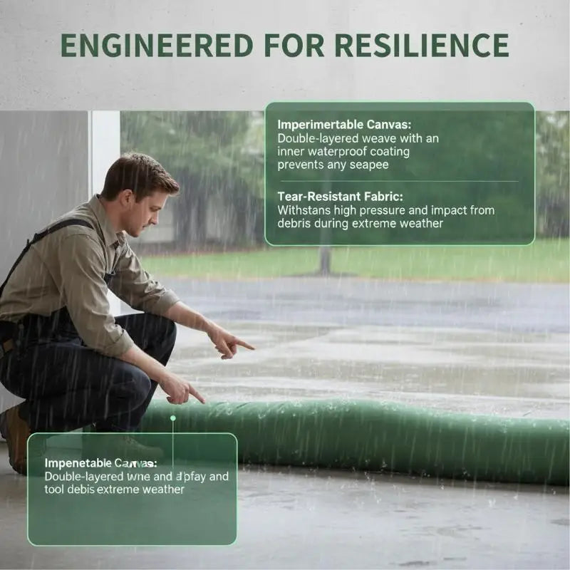 Reusable Canvas Sandbags – Heavy Duty Flood Water Barrier Flood Control Sandbag PLUSH