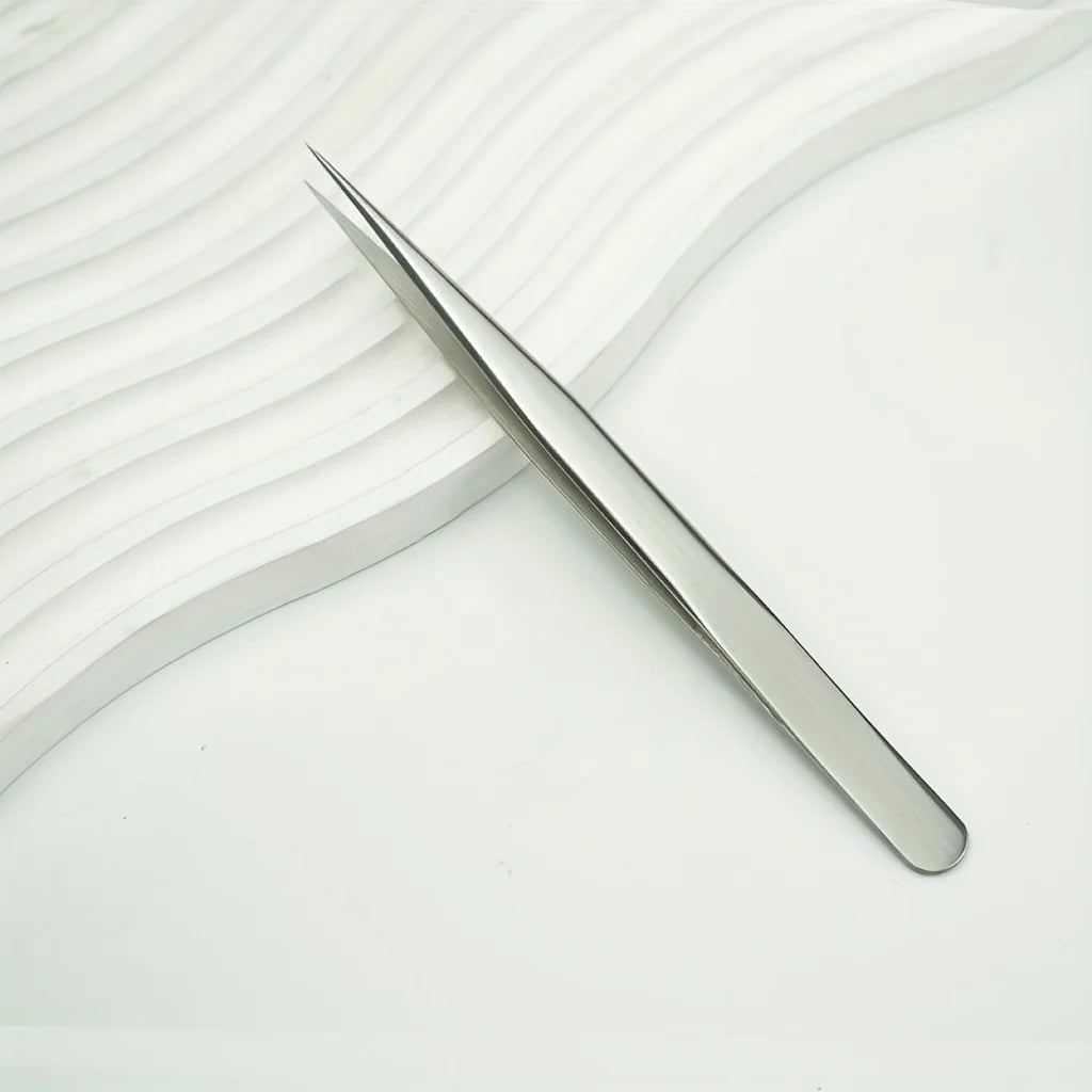 Ouriner Eyelash Grafting Tweezers Set – 3Pcs Stainless Steel Eyelash Tweezers Set PLUSH