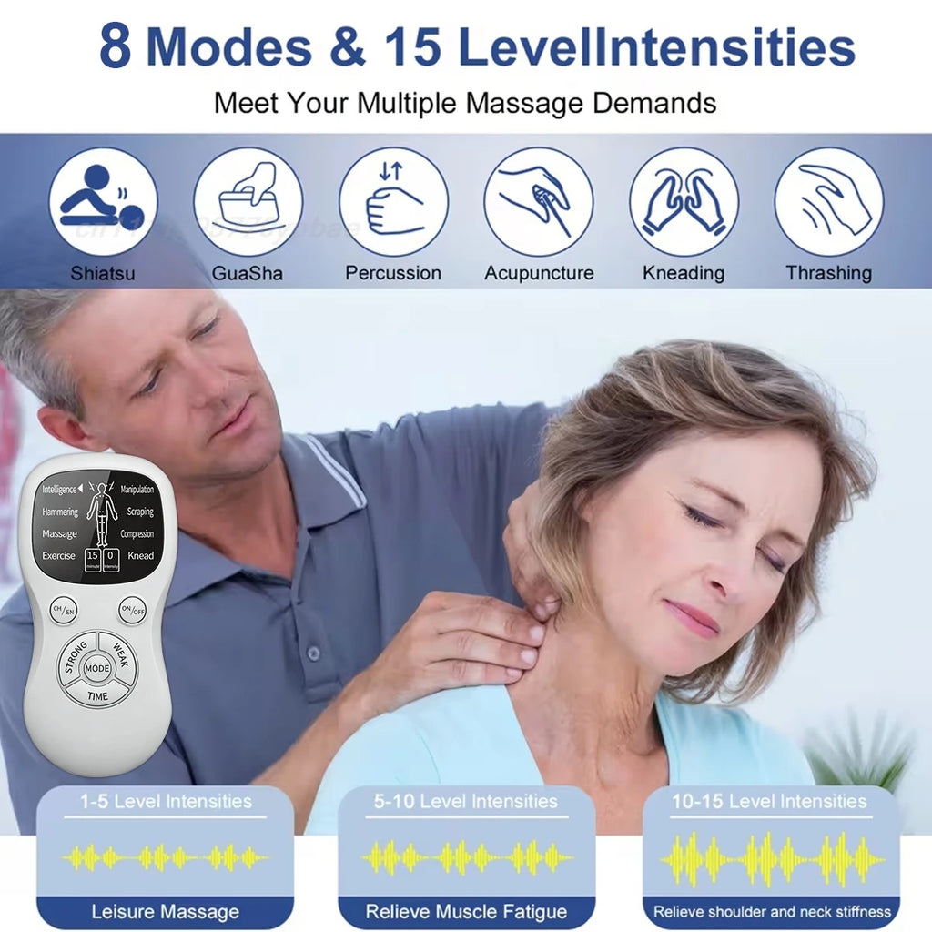 EMS Dual Output Electric Massager – 8 Modes, Full Body EMS Electric Massager PLUSH