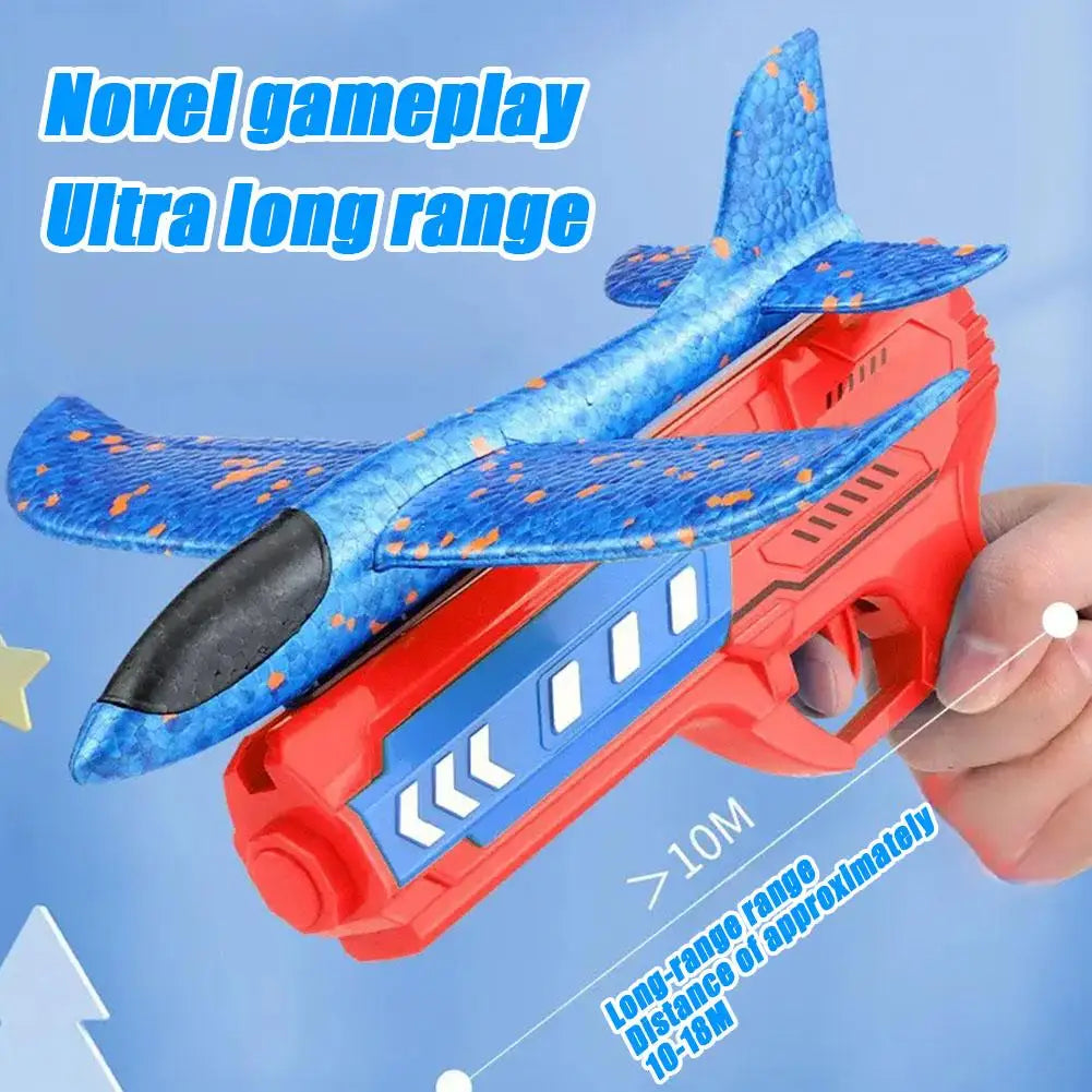 Kids Foam Airplane Launcher Toy – Outdoor Flying Catapult Airplane Launcher Toy PLUSH