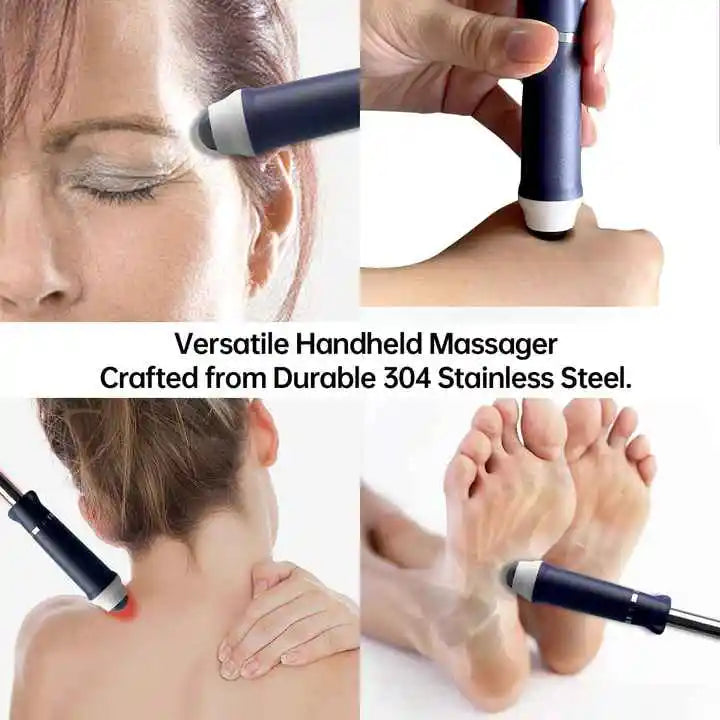 Telescoping Back Scratcher & Ball Massage Stick – Portable Back Scratcher Massager PLUSH