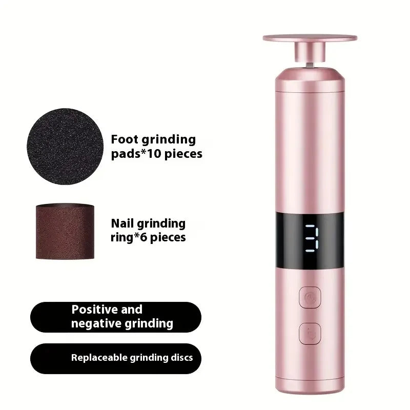 Electric Callus Remover 3 Speeds & LCD – Foot & Hand Care Electric Callus Remover PLUSH Pink