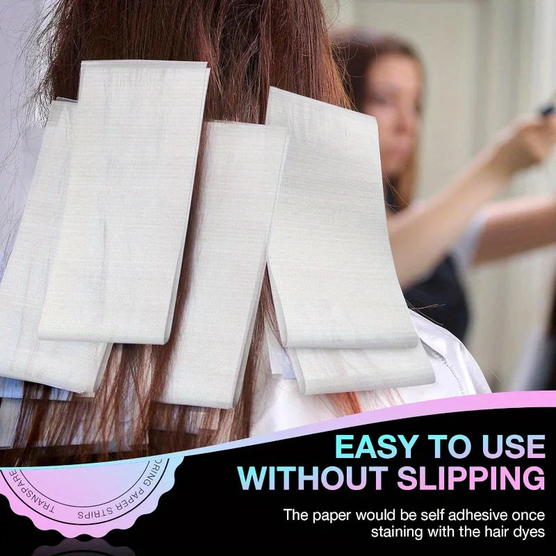 50pcs Reusable Foam Hair Dye Wraps – Large Coloring Strips Hair Coloring Strips PLUSH