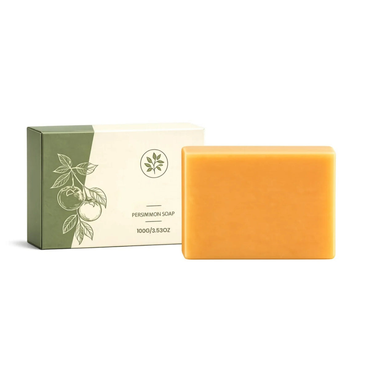 Persimmon Bath Soap Bar – Moisturizing, Deep Cleansing, Fruity Bath Soap Bar PLUSH 100G