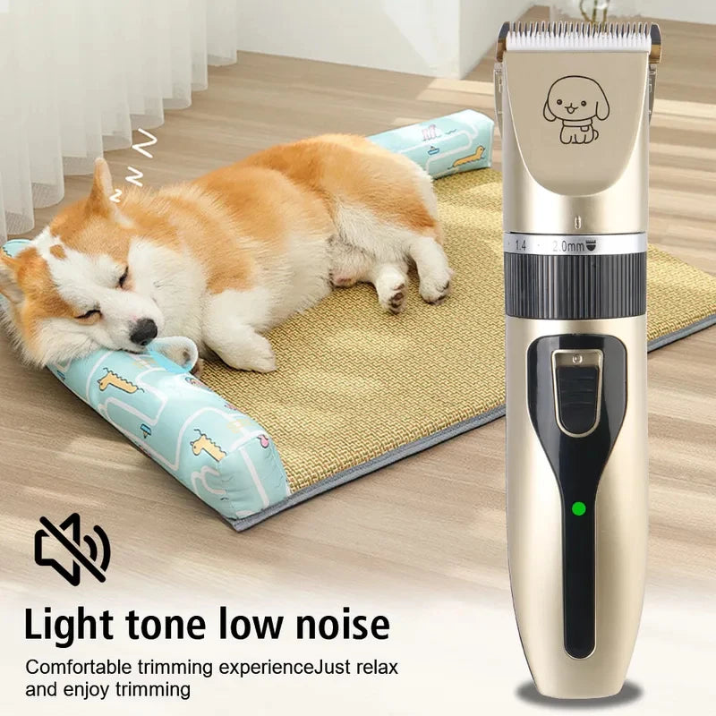 Electric Pet Hair Clipper Grooming Trimmer – Dog Cat Rabbit Pet Grooming Clipper PLUSH