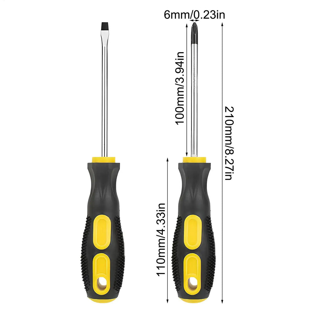 2-Piece Magnetic Screwdriver Set – Phillips & Flat Head Screwdriver Set PLUSH