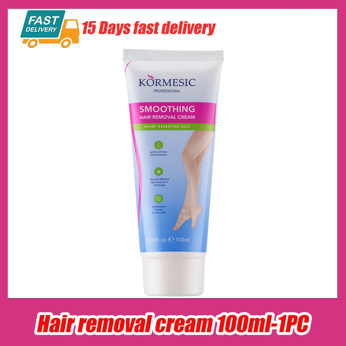 PWYUMAN Hair Removal Cream 100ml – Fast Body Depilatory Hair Removal Cream PLUSH Only 1pc-100ml