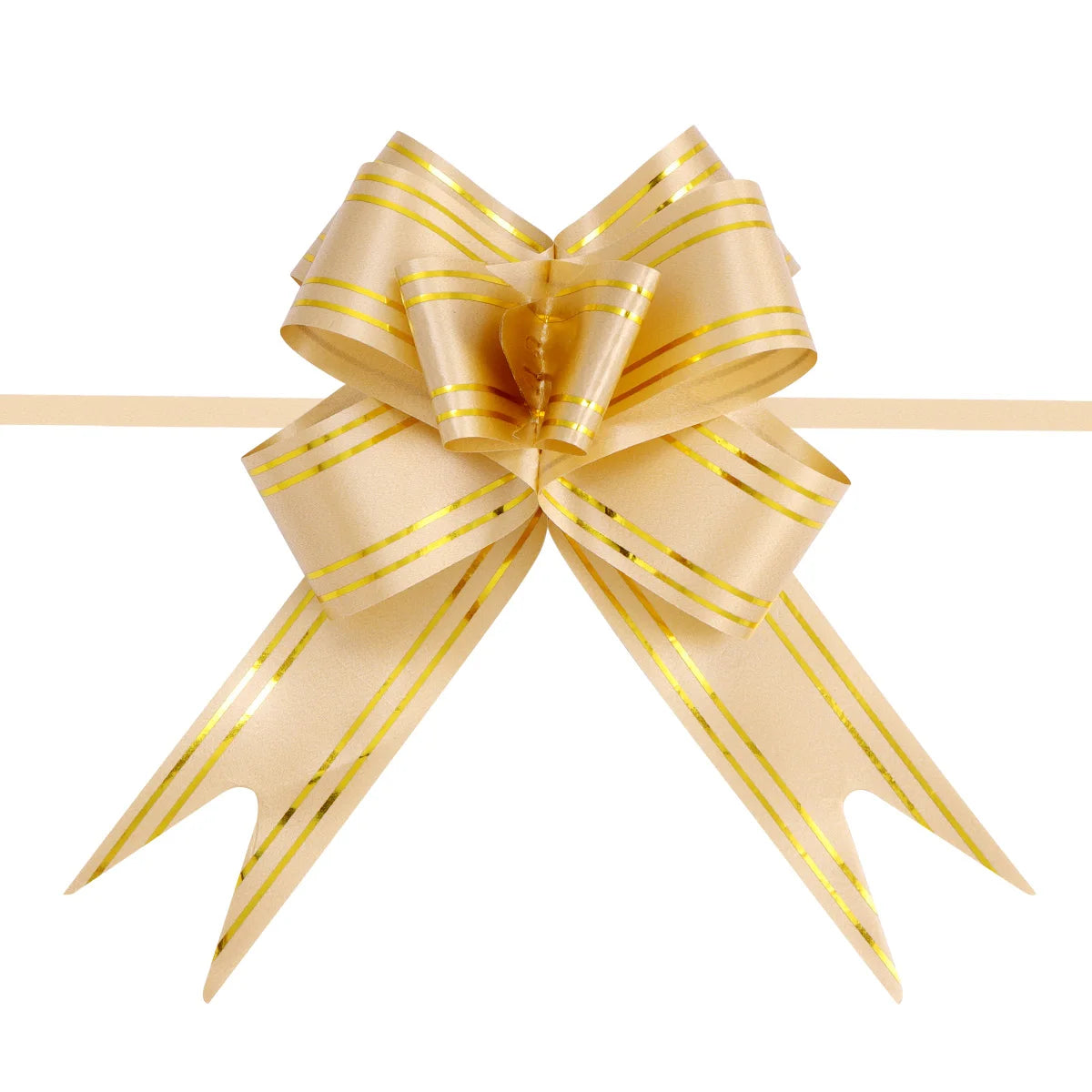 20pcs Pull Flower Bow Ribbons – Colorful Gift Wrap Decoration Gift Wrap Bows PLUSH Gold