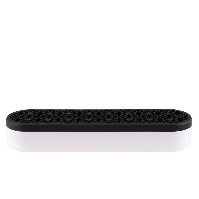 Silicone Crochet Hook & Makeup Brush Holder Organizer Silicone Tool Organizer PLUSH Black