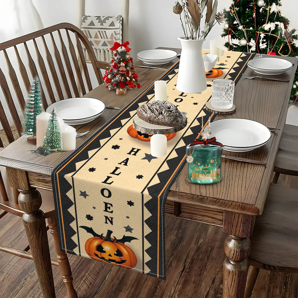 Harvest Fruit Table Runner – Pomegranate & Apple Print Table Runner PLUSH
