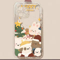 Christmas Clear iPhone Case – Cartoon Dog Design | All Models Clear Phone Case PLUSH style 1 For iPhone 7 8 or SE