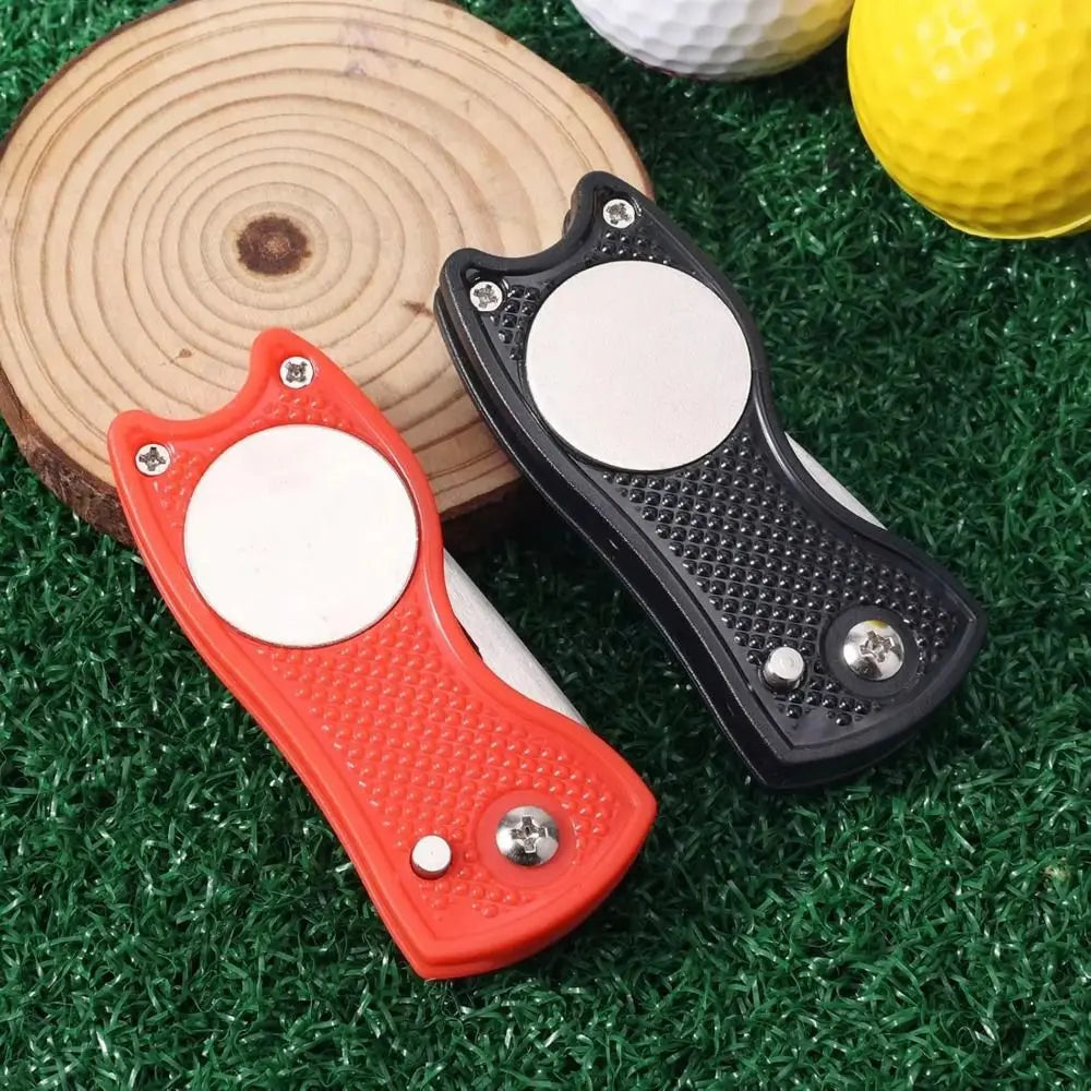 Foldable Golf Divot Repair Tool with Magnetic Ball Marker Golf Divot Tool PLUSH