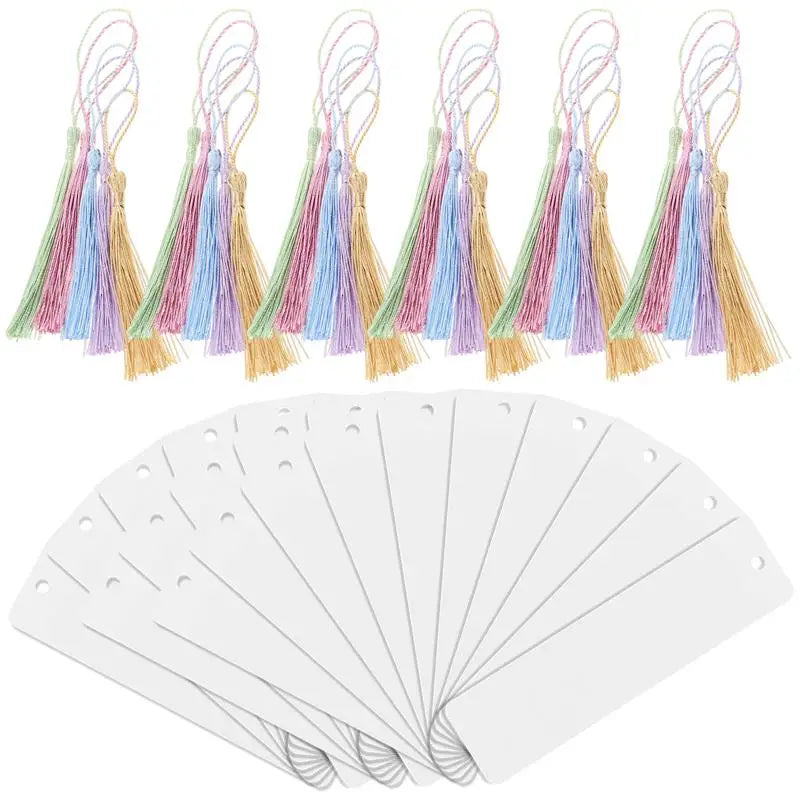30 Sets Clear Acrylic Bookmarks with Tassels | DIY Craft Acrylic Bookmarks PLUSH