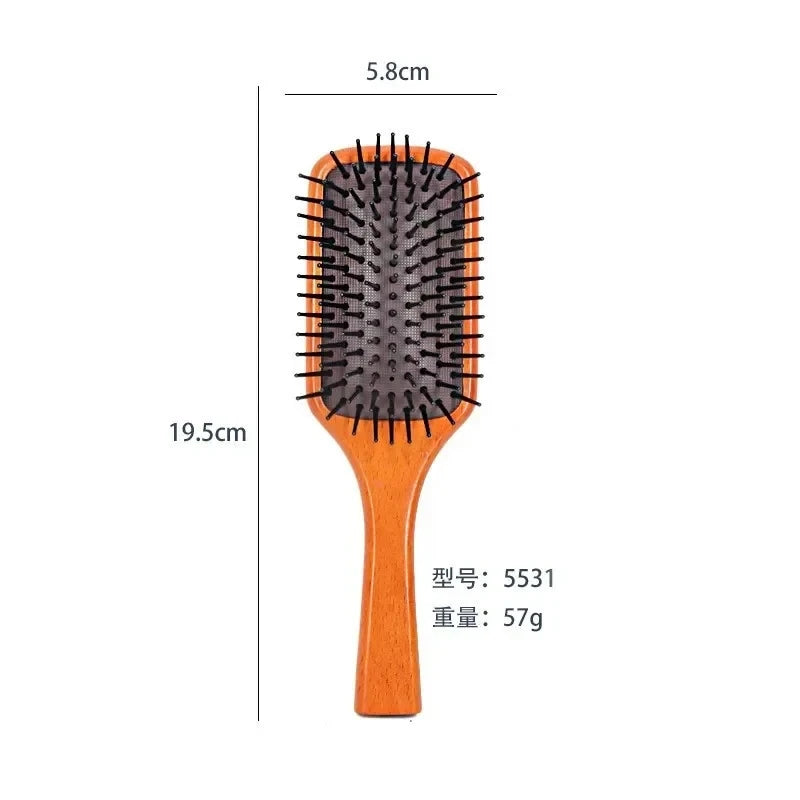 Wooden Airbag Massage Comb – Anti-Static Curly Hair Brush Hair Massage Comb PLUSH Samll