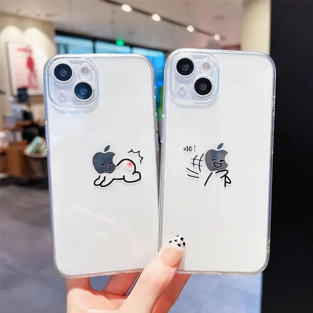 Matchstick Couple iPhone Case – Funny Abstract Art Cover Phone Case PLUSH
