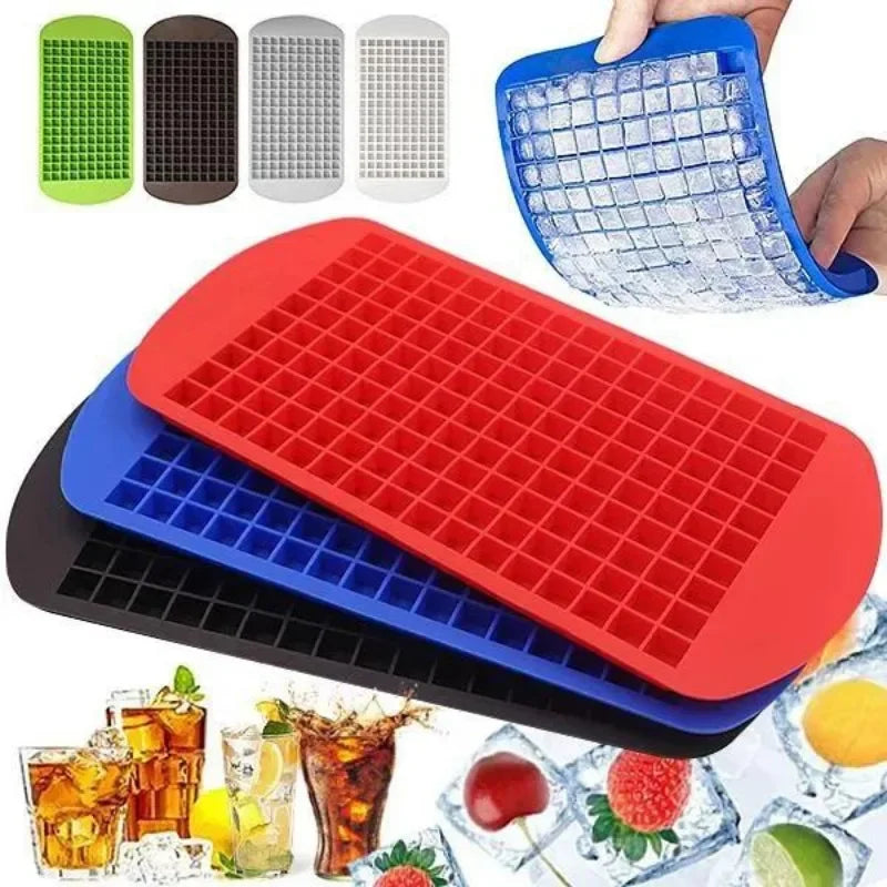 Stackable Silicone Mini Ice Cube Tray – 160 Tiny 1cm Cubes Ice Cube Tray PLUSH