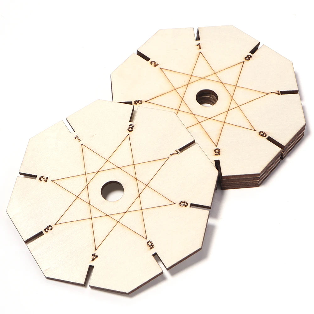 5pcs Round Wooden Bracelet Braiding Disc – DIY Jewelry Tool Jewelry Making Tool PLUSH 9cm
