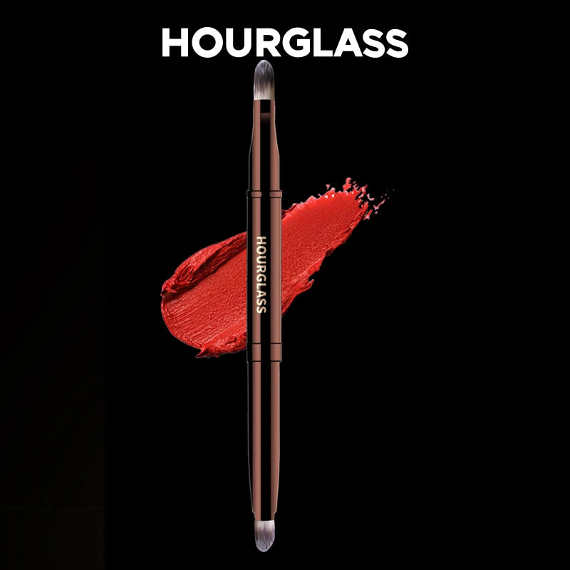 Retractable Double-Ended Lip Brush – Soft Fiber Metal Handle Lip Makeup Brush PLUSH