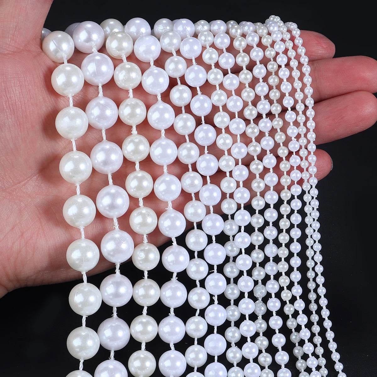5 Yards Imitation Pearl Bead Chain – DIY Jewelry & Wedding Decor Pearl Bead Chain PLUSH