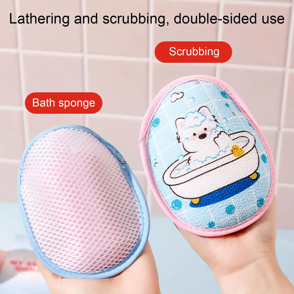 Soap Foaming Mesh Pouch with Lanyard – Bath Scrubber Net Bag Bath Scrubber Bag PLUSH