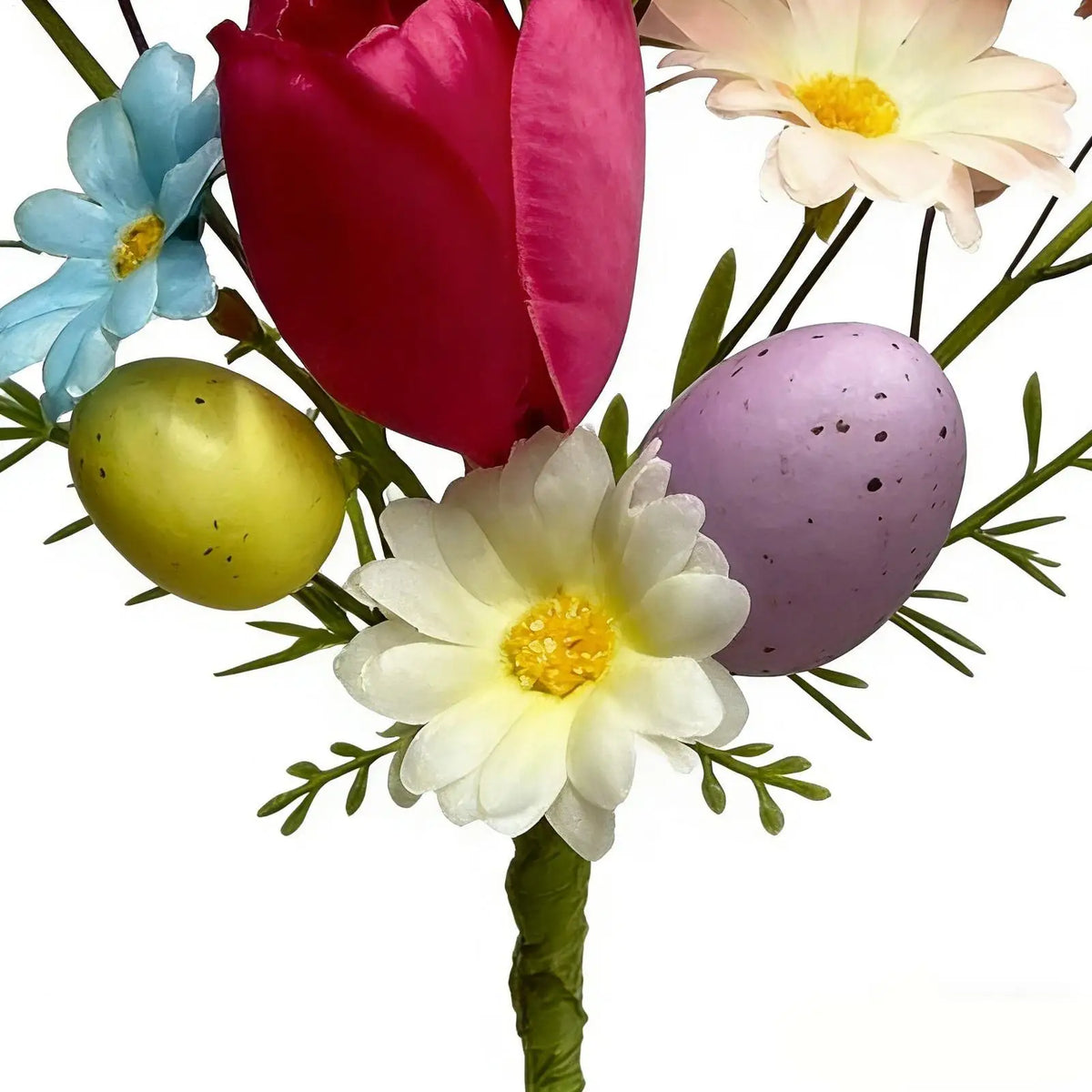 Easter Egg Picks Artificial Floral Spring Stems Vase Filler Artificial Floral Pick PLUSH