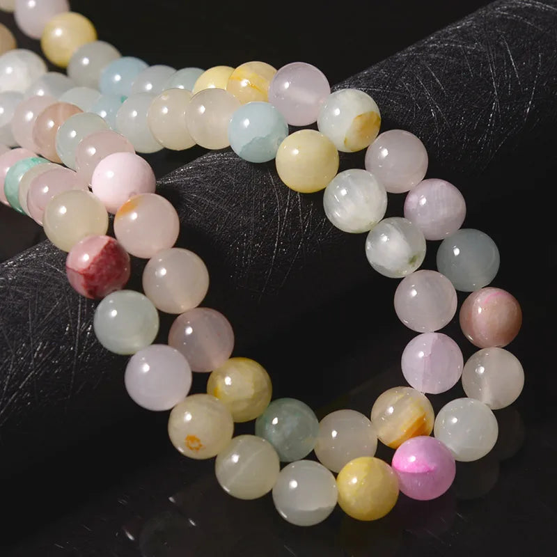 Colorful Jade Stone Round Spacer Beads – DIY Jewelry (1 Strand) Natural Stone Beads PLUSH