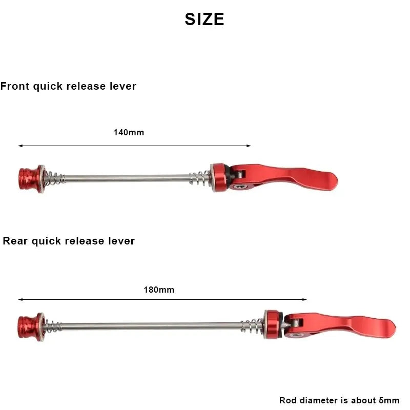 RIDERACE QR Quick Release Skewers Aluminum Alloy 100/135mm MTB Bike Quick Release Skewer PLUSH