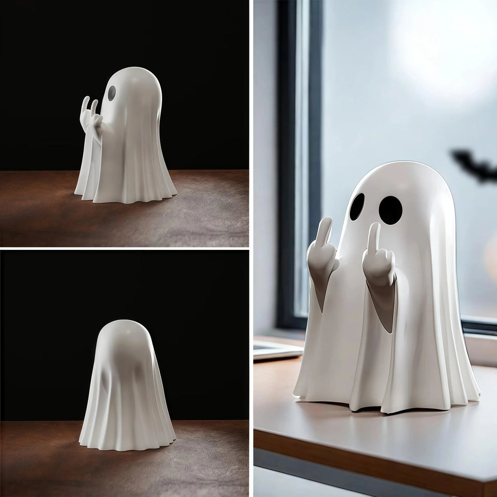 Middle Finger Ghost Statue | Halloween Figurine Decor Halloween Figurine PLUSH