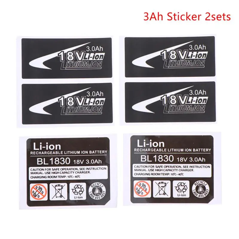 BL1830 18V Battery Replacement Label Sticker Set | 3Ah–6Ah Battery Label Sticker PLUSH BL1830