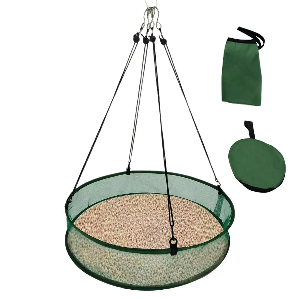 Bird Feeder Tray & Seed Catcher with Hanging Chain | Outdoor Bird Feeder Tray PLUSH