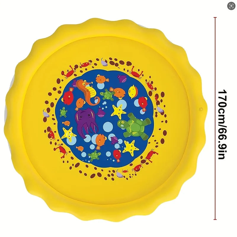 Inflatable Splash Pad Water Play Mat for Kids & Pets – 170cm Inflatable Splash Pad PLUSH