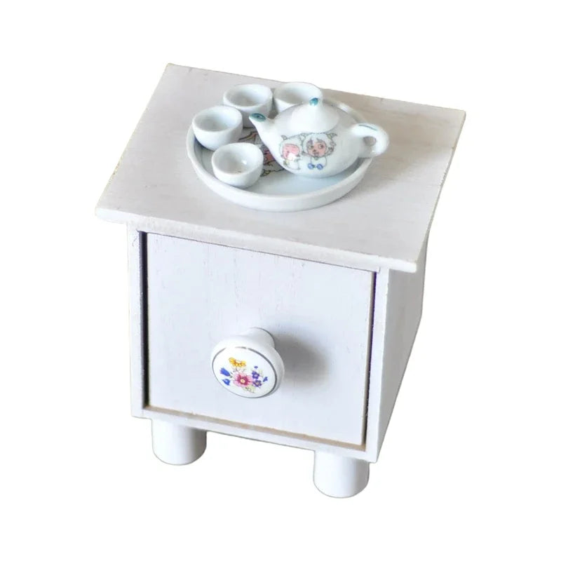 Mini Retro Wooden Tea Set – Newborn Baby Photography Props Photography Props Set PLUSH white