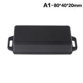 Black ABS Electronic Project Enclosure with Mounting Ears – DIY Electronic Enclosure PLUSH 80x40x20mm