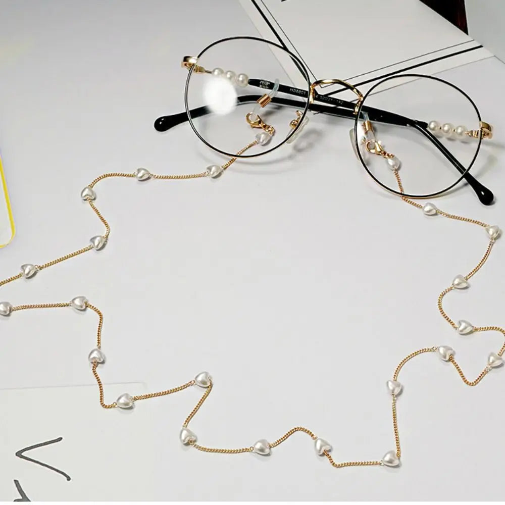 Pearl Bead Eyeglass Chain – Anti-Lost Glasses Holder Necklace Eyeglass Chain Lanyard PLUSH
