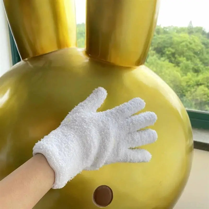Microfiber Dusting Gloves – Stretchable Lint-Free Cleaning Mitts Microfiber Cleaning Gloves PLUSH A5