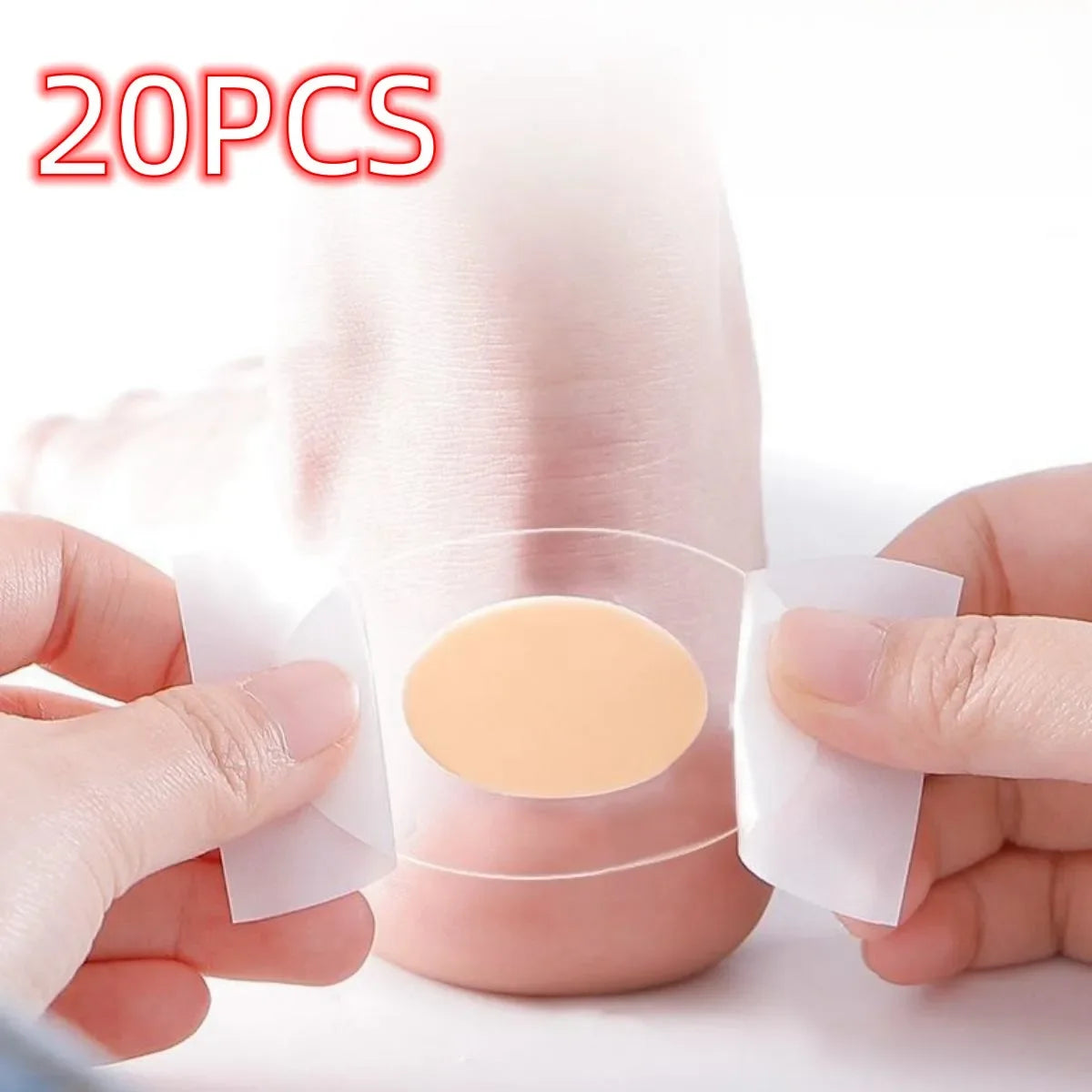 Gel Heel Protector Pads – Adhesive Blister Cushions 20/30pcs Heel Cushion Pads PLUSH Ivory 20pcs