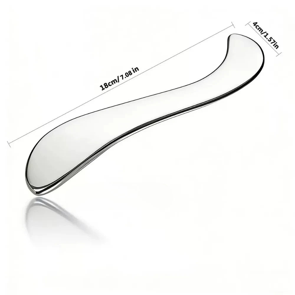 Stainless Steel Gua Sha Board – Full Body Fascia Massage Tool Gua Sha Massage Tool PLUSH 1pc-S-shaped
